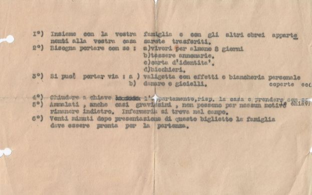 Biglietto Istruzioni 16 Ottobre