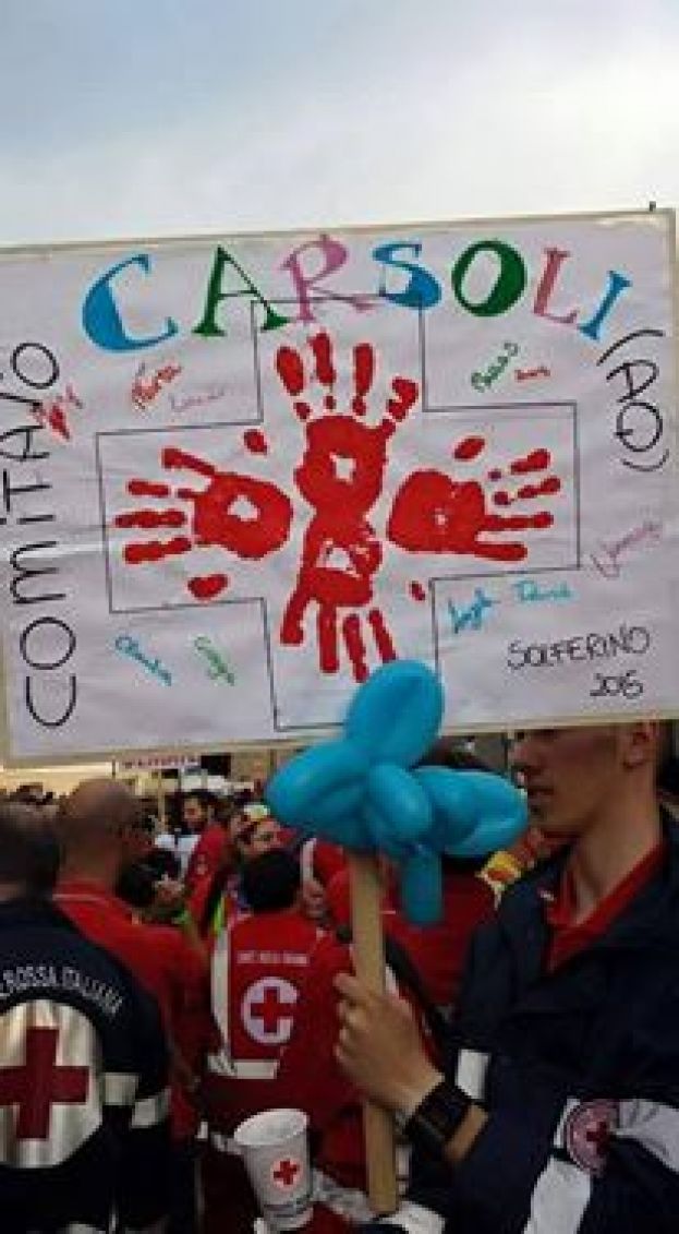 LA DELEGAZIONE DELLA CROCE ROSSA DI CARSOLI PRESENTE ALLA "FIACCOLATA" DI SOLFERINO