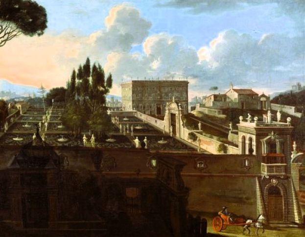 Matthias Withoos (attr.), Villa Aldobrandini.