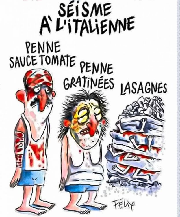 SISMA, CHARLIE HEBDO REPLICA ALLE CRITICHE SULLA VIGNETTA SATIRICA: "TRASGREDIRE TABU' MORTE"