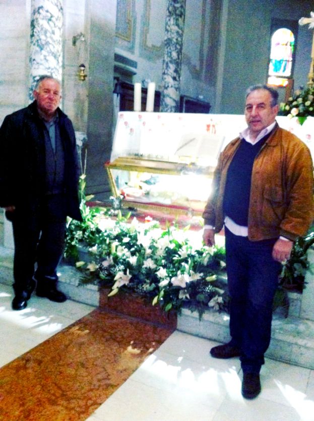 COLLI DI MONTE BOVE,I DUE CONFRATELLI BERARDINI E SIMEONI IN VISITA A PESCINA PER ONORARE SAN BERARDO