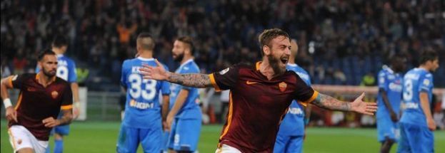 ROMA-EMPOLI 3-1:PJANIC,DE ROSSI E SALAH.BUCHEL ACCORCIA PER I TOSCANI