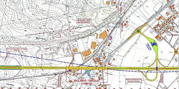 PIANA DEL CAVALIERE, AGGIORNAMENTO SUL NUOVO TRACCIATO DELL’A24: ENORME L’IMPATTO AMBIENTALE(FOTO)