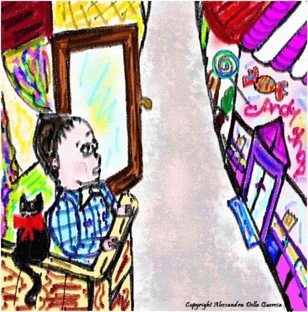 IL BAMBINO E IL NEGOZIO DI CARAMELLE