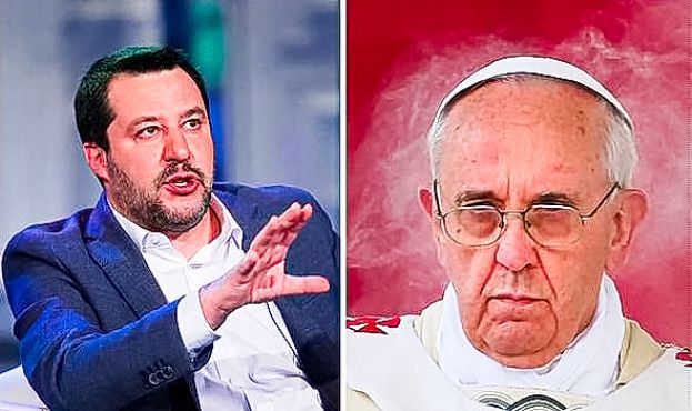Papa Bergoglio e Matteo Salvini