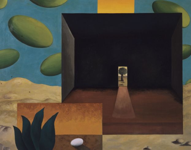 Salvatore Pulvirenti, Verso il tempio, 1999, olio su tela, cm 139x179,5 © Collezioni di arte contemporanea della Sovrintendenza Capitolina, Roma