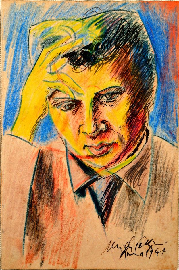 5. Pericle Fazzini, Autoritratto, 1947, pastelli colorati su carta, cm 19,5x13, Collezione Eredi Fazzini, ph. ©Massimo Napoli.