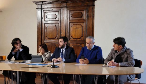 Nella foto da sinistra Pietrucci, Pezzopane, Fina, Palumbo e Anastasio.