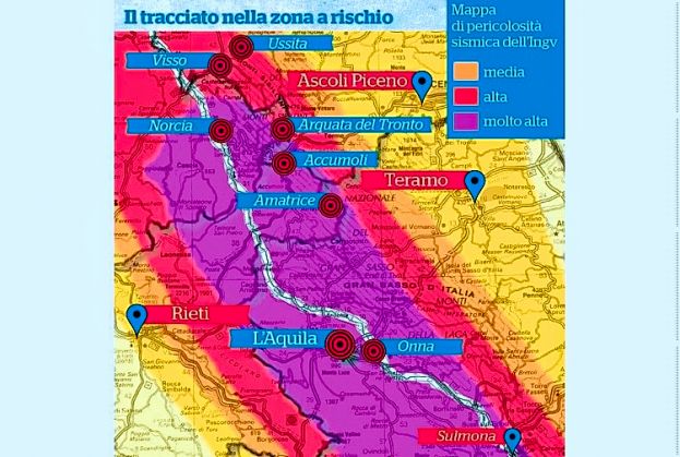 IL GASDOTTO DELLA SNAM CHE PASSERA' NELLE ZONE SISMICHE TRA L'AQUILA E SULMONA