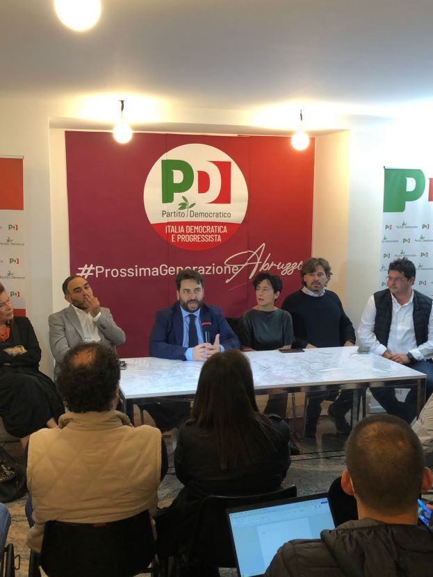 il candidato Massimo Carugno, la candidata Emma Zarroli, Ranieri, Fina, la candidata Rita Innocenzi, Pietrucci.