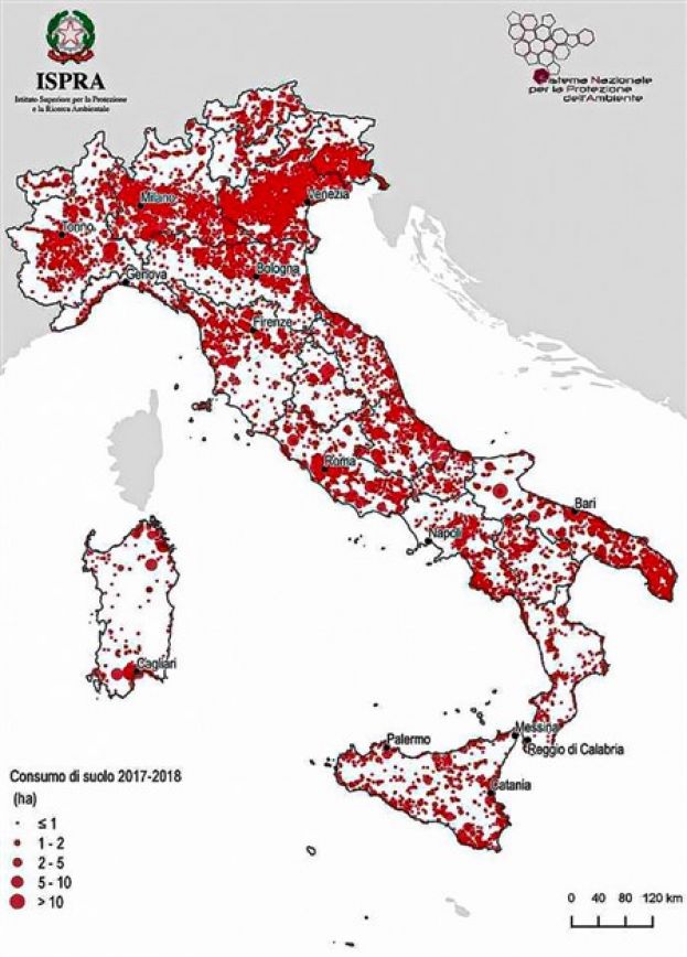 Mappa consumo suolo