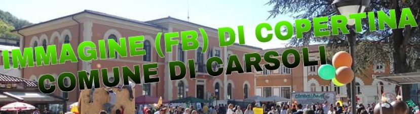 QUESTIONE DI TRASPARENZA:L'IMMAGINE DEL COMUNE DI CARSOLI SU FACEBOOK