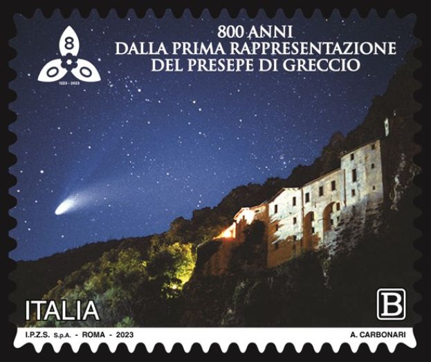 Francobollo presepe Greccio