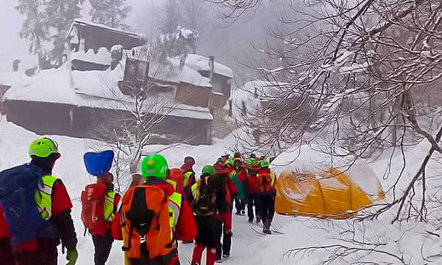 I Soccorsi all'Hotel di Rigopiano