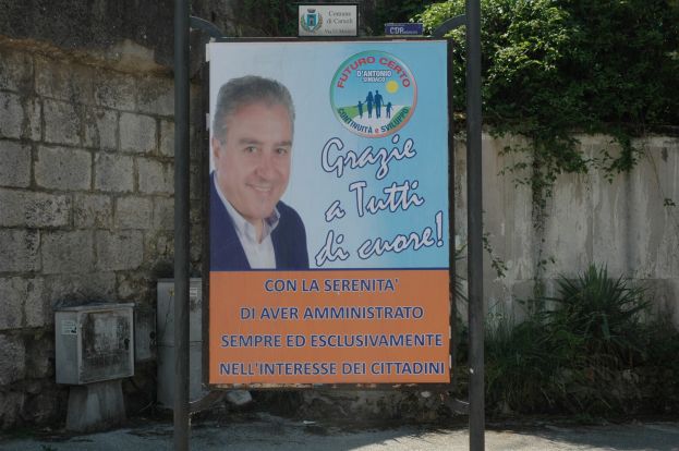CARSOLI,L'EX SINDACO DOMENICO D'ANTONIO RINGRAZIA GLI ELETTORI