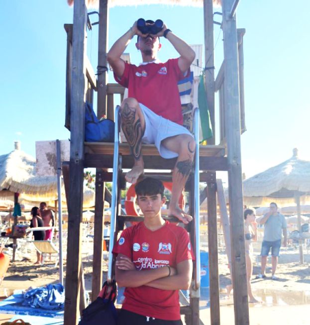 Enrico Bissanti e Antonio D'Angelo bagnini Angeli del Mare Rescue Italy
