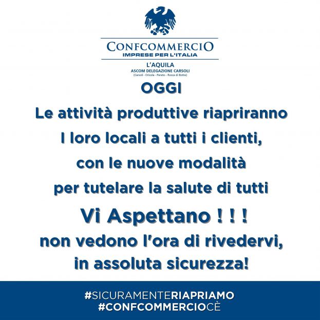Carsoli, Riapertura Attività