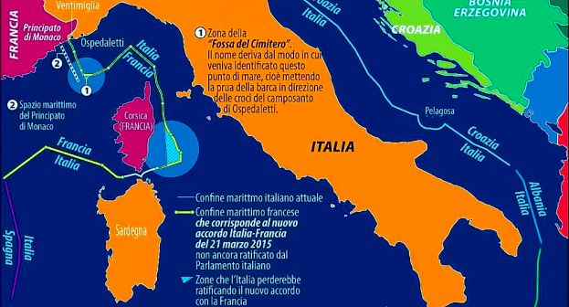 Confine Marittimo Tra Francia E Italia