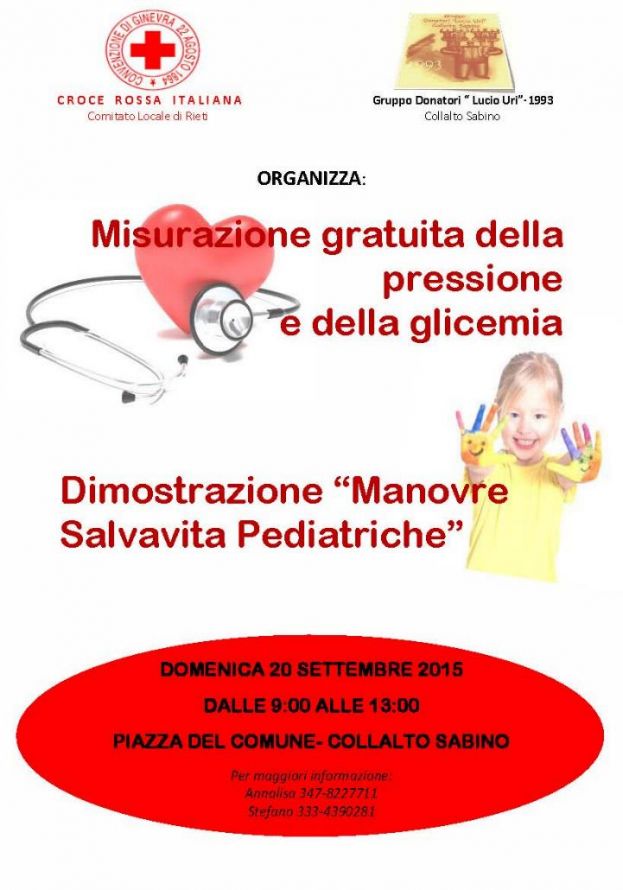 LA CROCE ROSSA ITALIANA TRA LA GENTE DI COLLALTO SABINO