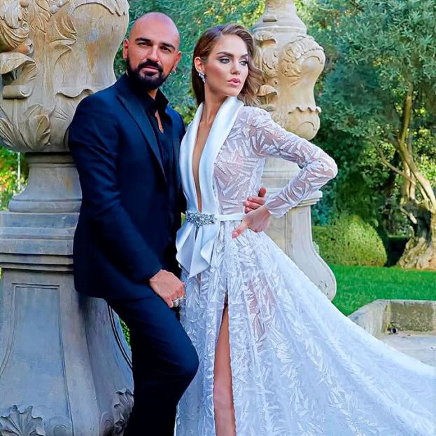 Salvatore Pappacena con una modella