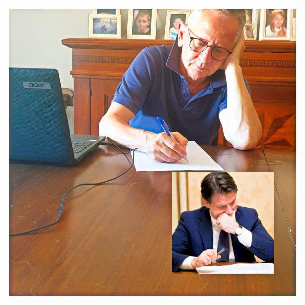 Francesco Macrì e il Presiedente del Consiglio Giuseppe Conte