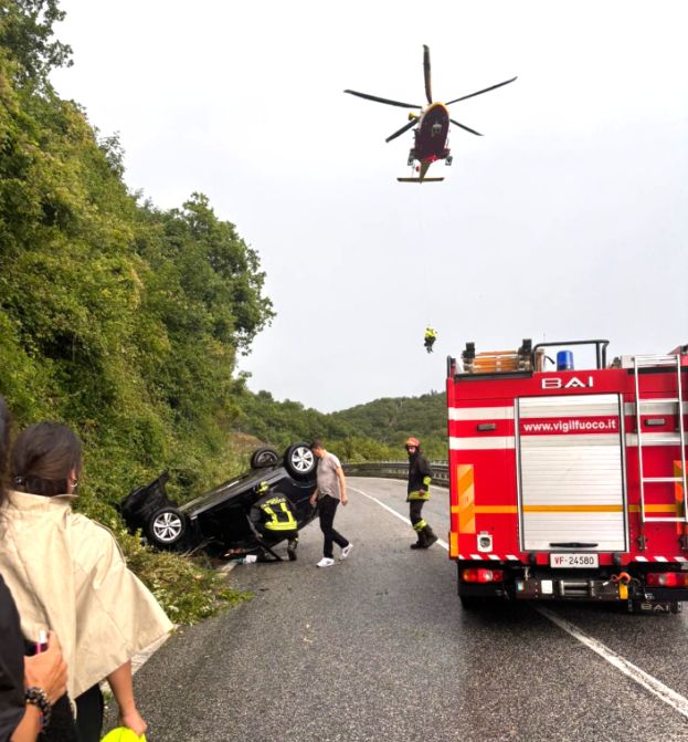 Incidente a Pietrasecca sulla Variante della Tiburtina Valeria