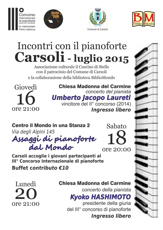 CARSOLI,INCONTRI CON IL PIANOFORTE