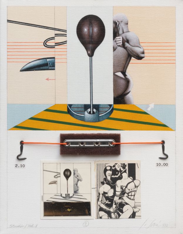 Sergio_Sarri Baroness Steel N 2 1973 T.mista e collage su tavola cm 45x35