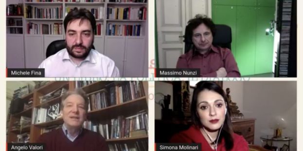 Fina ed altri partecipanti all'incontro online